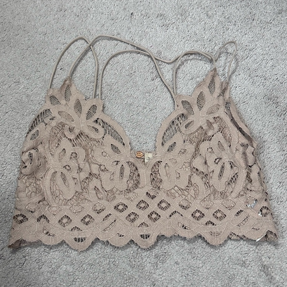 Free People Adella Lace Bralette Size L NWOT